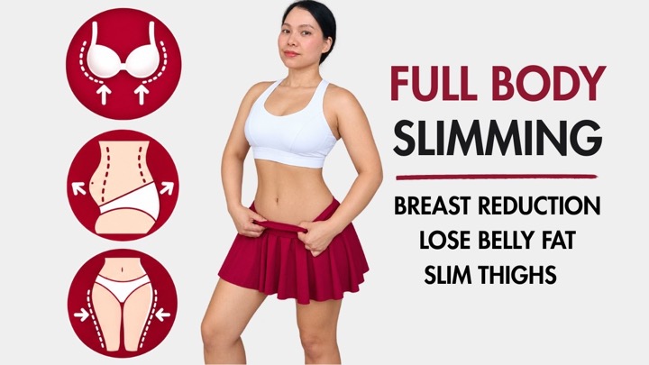 Easy Standing Workout to Reduce Breast Size, Lose Belly Fat & Slim Thighs | Full Body Slimming