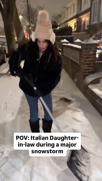 The lines are drawn - in sickness and in health, and in snowstorms, ‘til death due us part ❄️🇮🇹🤬. Toni Marie wears a lot of hats, including winter ones, and Sal is nowhere to be found. 

#daughterinlaw #motherinlaw #ital