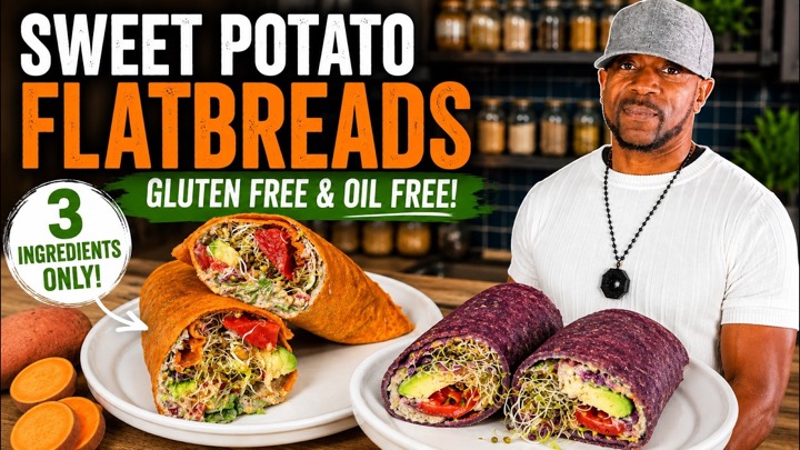 3-Ingredient Sweet Potato Flatbreads | Oil-Free & Gluten-Free