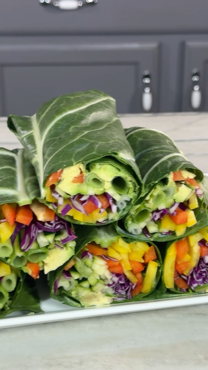 Fresh Collard Spring Rolls & Dipping Sauce!