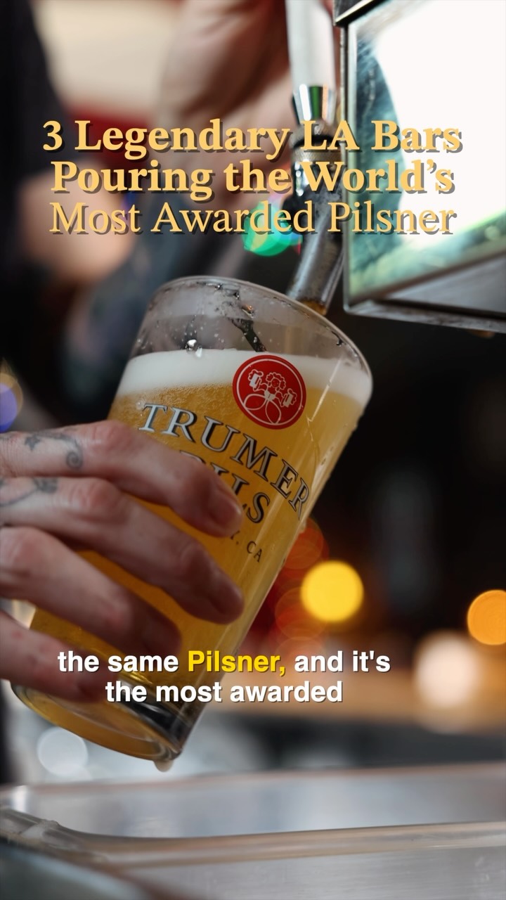 3 of my favorite old-school LA bars, one pilsner connecting all of them. @trumerusa came along for the ride. Chez Jay’s been slinging patty 