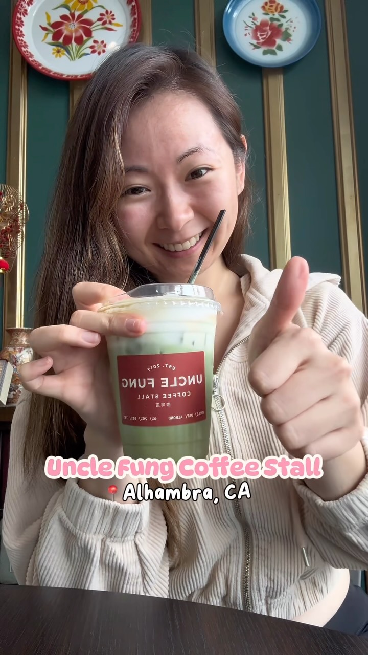 This is the most unique Asian coffee shop in the San Gabriel Valley!  @unclefungcoffeestall is a Indonesian inspired and the Putu Latte (Pan