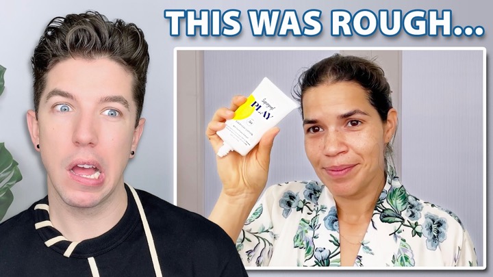 Reacting to America Ferrera's Skin Care Routine