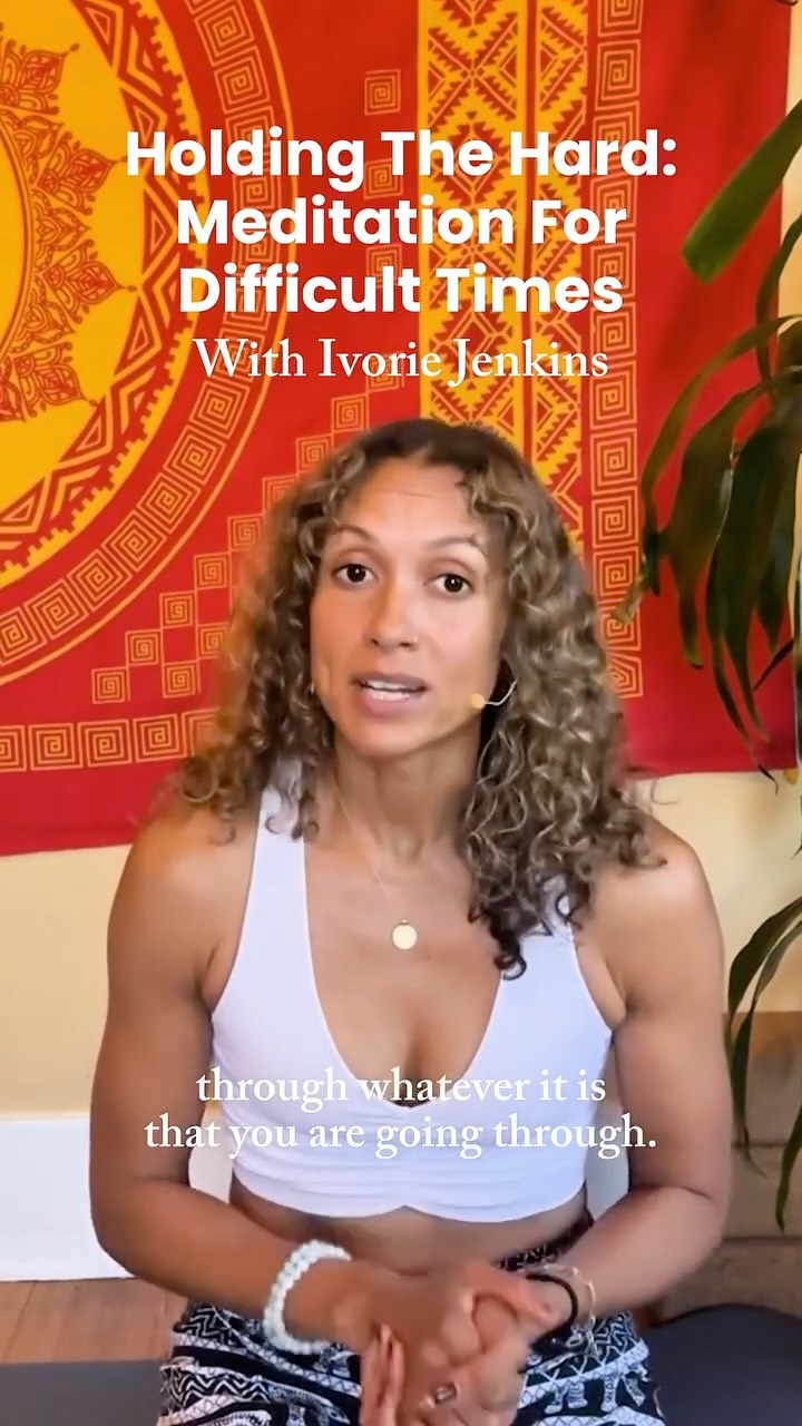 When life feels heavy, you don’t have to hold it alone. 💛 Today, we are launching a new four part meditation series with @ivoriejenkins on @yogaglo that helps you "embrace the suck