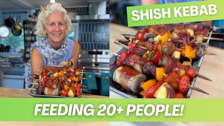 How We Prep Food for 20+ People | Easy Vegan Shish Kebabs