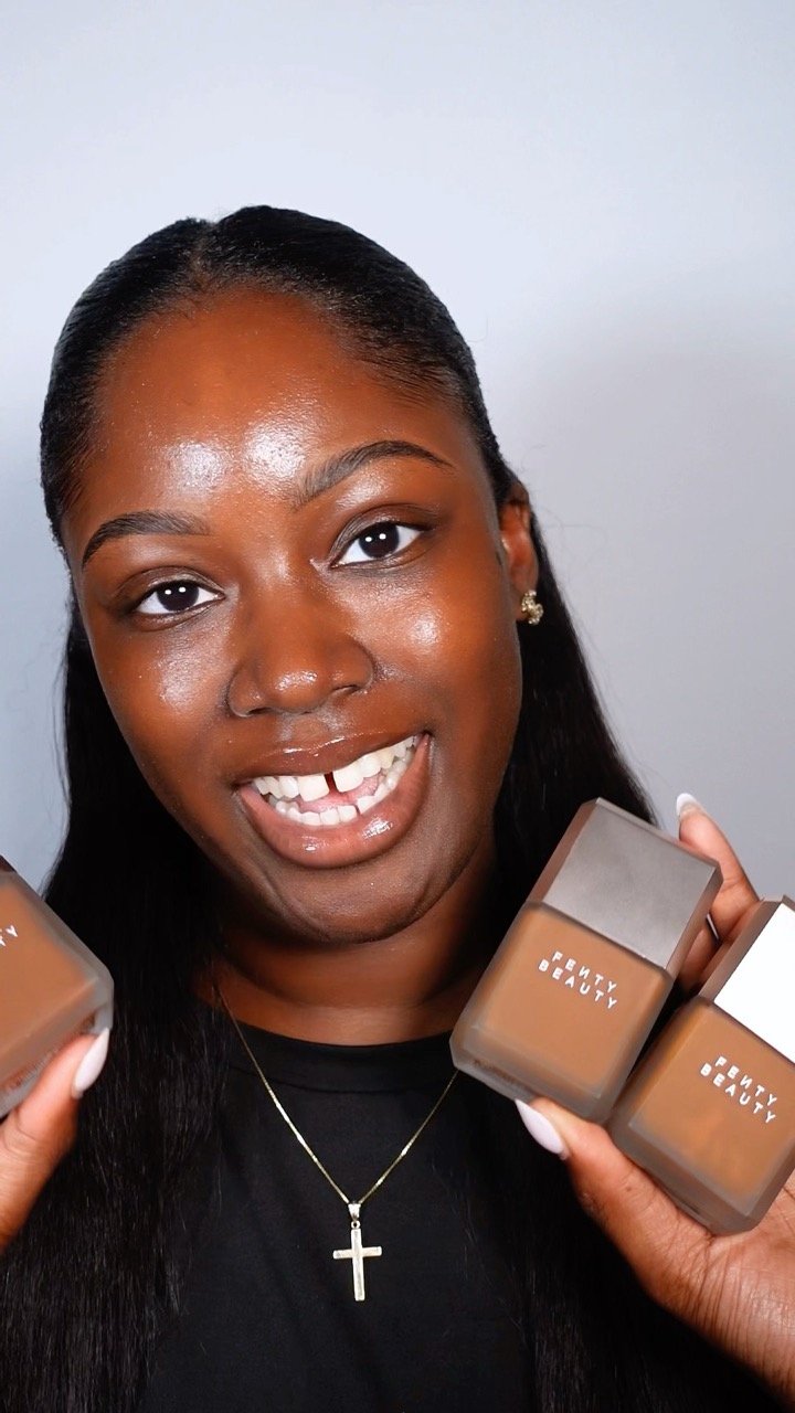 NEW @fentybeauty foundation on dark skin 🤎