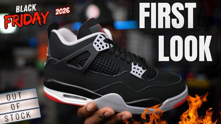 FIRST LOOK!! THE 2026 BLACK FRIDAY BANGER IS HERE! JORDAN 4 BRED THESE ARE DOUBLE UP WORTHY!