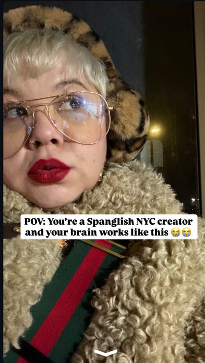 Spanglish. NYC. Too many thoughts at the same time. 😭🇩🇴🗽
If you get it, you get it.
If you don’t… you probably still get it. 😂

This is for my bilingual, bicultural, overthinking, over-explaining, “wait let me say it in 