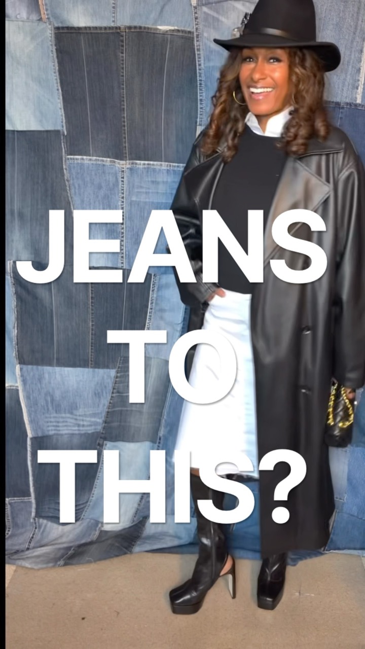 I Turned Thrifted Jeans Into This Denim Skirt! 🤍 #sustainablefashion #thriftwithme