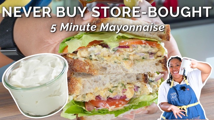 5 Minute Homemade Vegan Mayo | $0.98 per batch!