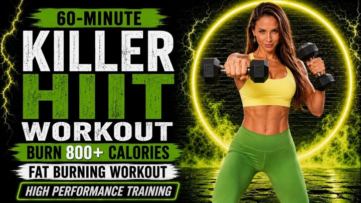 BURN 800+ CALORIES in 60 MIN 🔥 KILLER HIIT | TOTAL BODY FAT BURN + ABS | FAST RESULTS