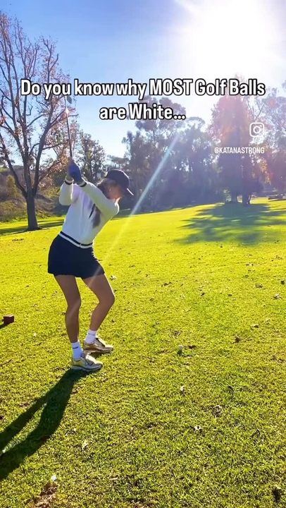 🤯⛳️Interesting! Do you know why most Golf Balls
are WHITE?!👇🏼

Back in the days golf balls (leather stuffed with feathers) were brown, blending into the course; painting them white with cheap pigments like chalk made the