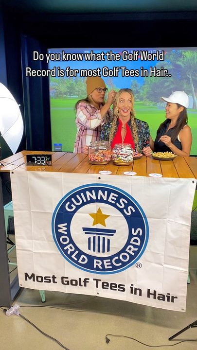 ⛳️🤯WOW! Do you know what the Golf Guinness World Record is for Most Golf Tees in Hair?!🏌🏼‍♀️👇🏻

🏆Guys! I did it!!! I’m a @guinnessworldrecords Holder!🥹🥰🙌🏻🙌🏻

Can you guess what the final number of Golf Tees was that I ha