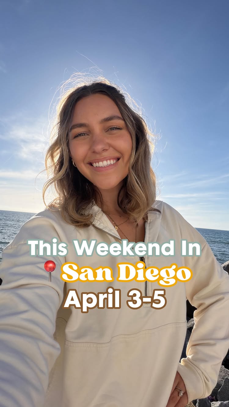 San Diego weekend April 3-5 🌸🌴✨⬇️

🎆 Drone Art Show
4/3-4/4 @ 6PM (doors)
📍 @trainatchulavista 

🎤 Brooke and Connor Make a Podcast Liv