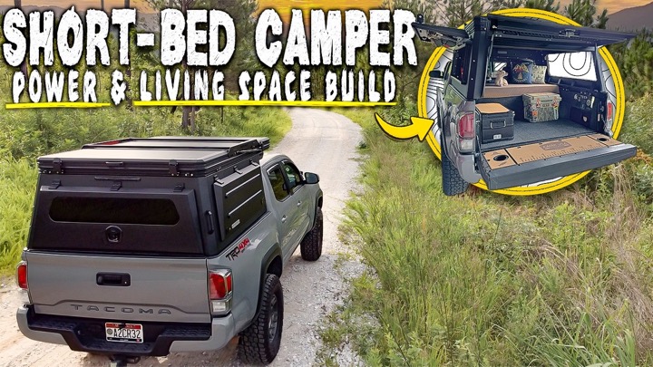 DIY Short Bed Camper Build - Custom Storage & POWER UPGRADES