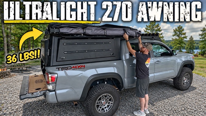 NEW UltraLight 270 Awning! MOST Compact Truck Camping Awning EVER!
