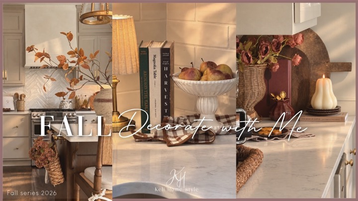 DECORATE WITH ME FOR FALL || Kitchen Fall styling || Warm and Cozy autumn decorating ideas