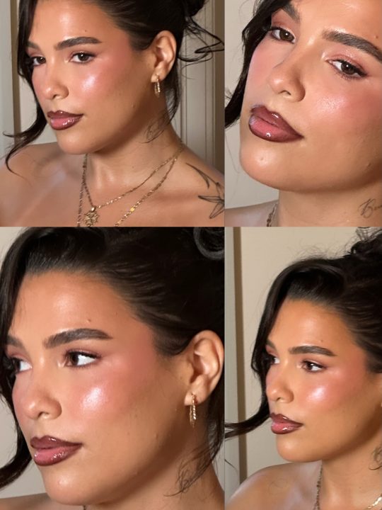 blushed and bronzed glam for @conamorjaz 🤎

I still think about this lip combo to this day so without further ado… here’s what we did to get this chocolatey-rose kissed lip 

I blended @makeupforever artistry pencil in e