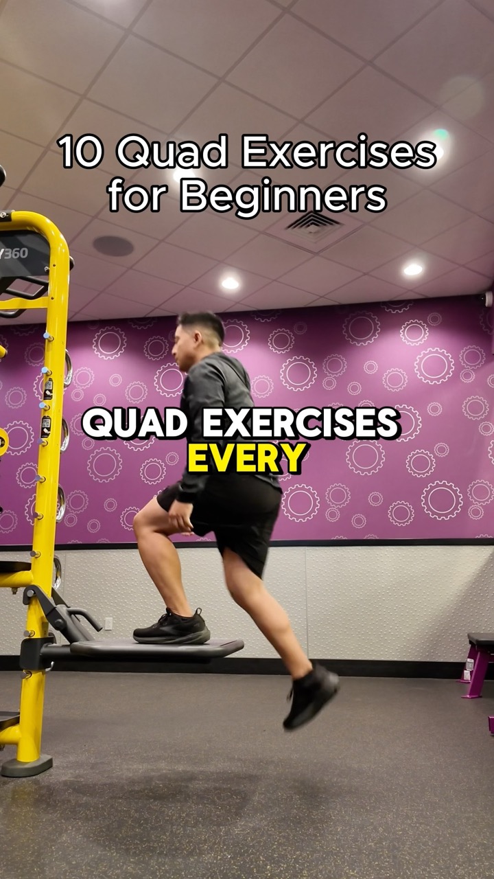 10 QUAD EXERCISES BEGINNERS SHOULD KNOW🦵🏼// #gymbeginner #planetfitness #workout