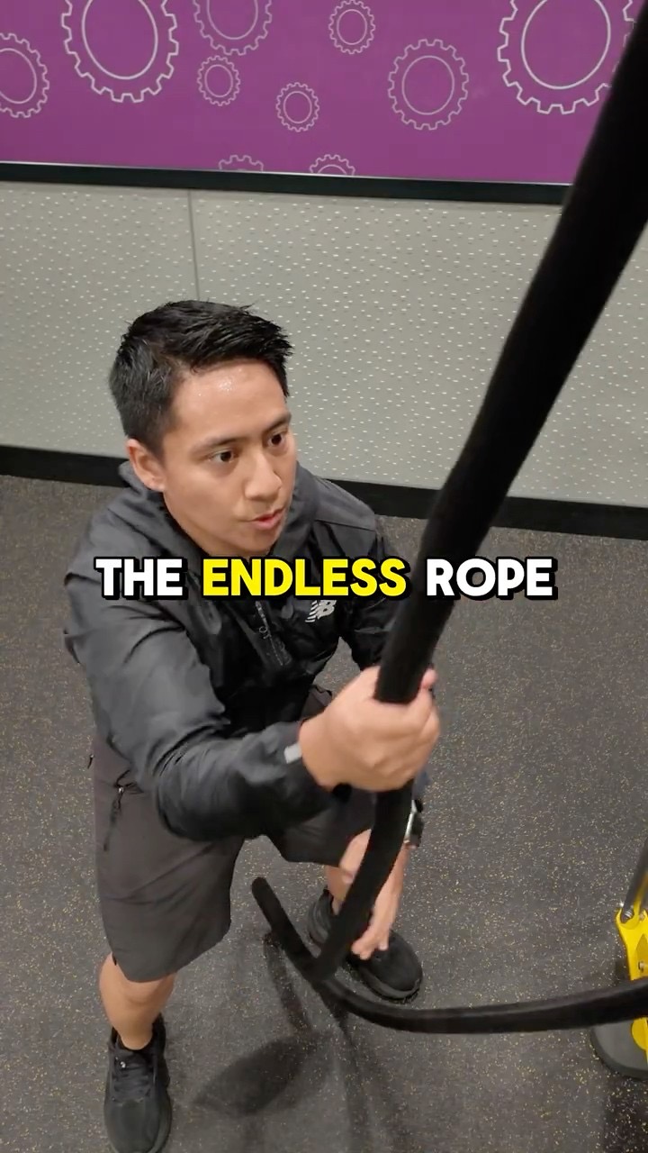 ENDLESS ROPE TUTORIAL 💪🏼 / Try this in the PF360 room at Planet Fitness for strength and cardio!