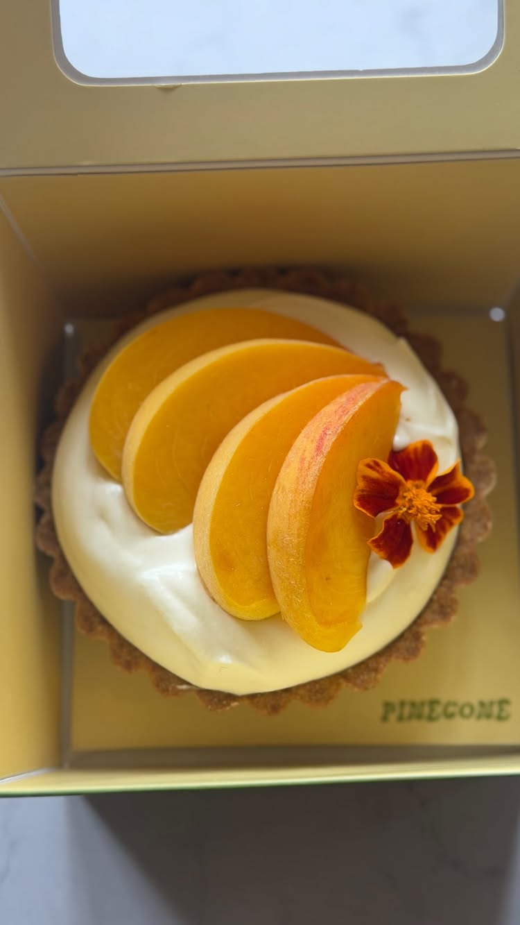 Fancy seasonal fruit tarts and coffee from Pinecone Bake House now officially open in Downtown Alhambra. 

@pineconebakeshop 
📍116 W Main S