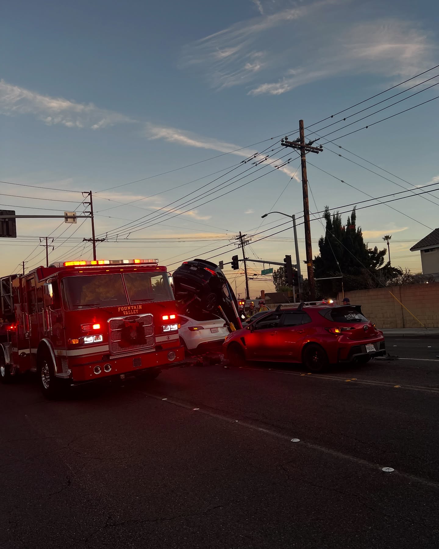 Story time…. So unfortunately in Dec my car got hit and used as a ramp 😅 Black car came in at like 60mph to maybe 70, hit the back of my ca