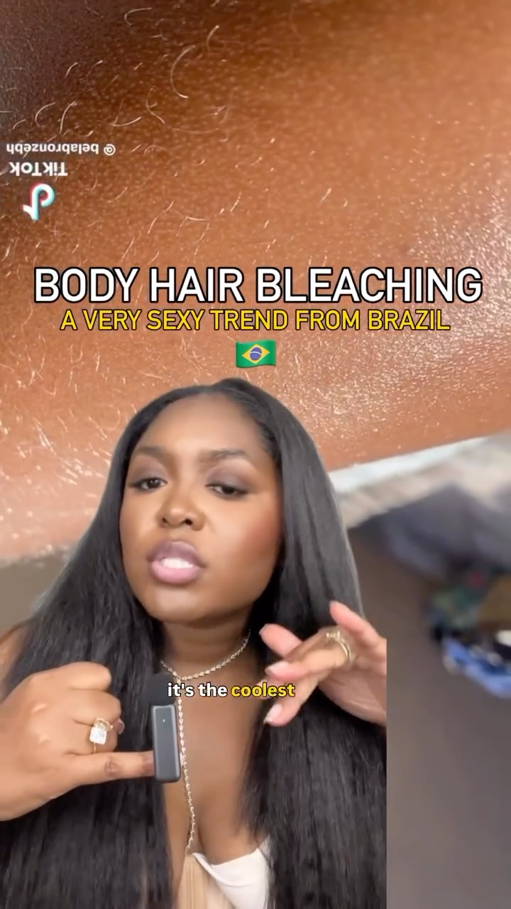 Why shave your legs when you can just bleach it?!

Not only does the bleach lighten the hair to a blonde that catches light and makes you lo