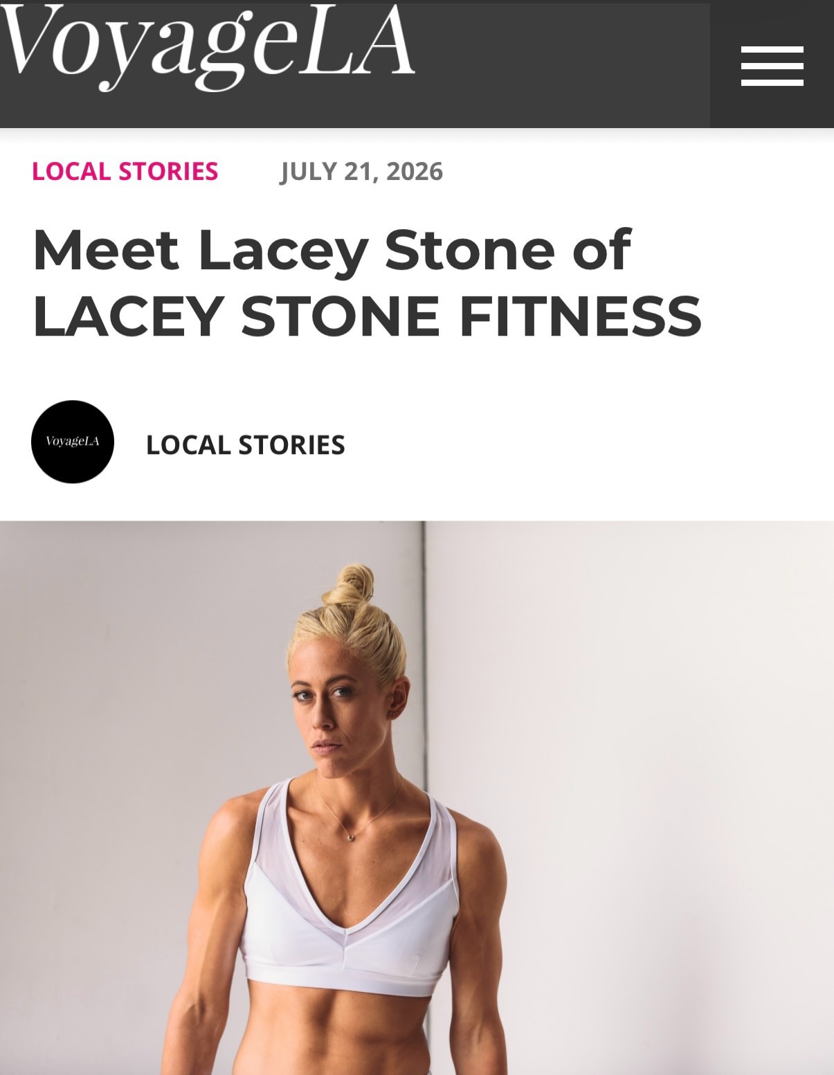 New interview alert 👀 @voyagelamag asked me about the journey behind Lacey Stone Fitness… and honestly, it hasn’t always been an easy road. But this work is part of my DNA. I could