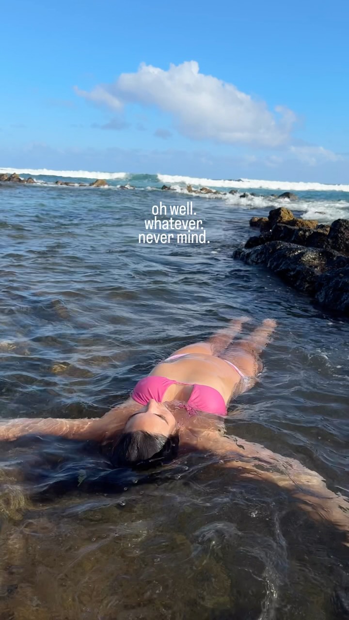 salt rinse & repeat 

📍Kauai, Hawaii

Oh well, whatever, never mind reels trend floating in ocean waters near the lava rocks #ohwellwhateve