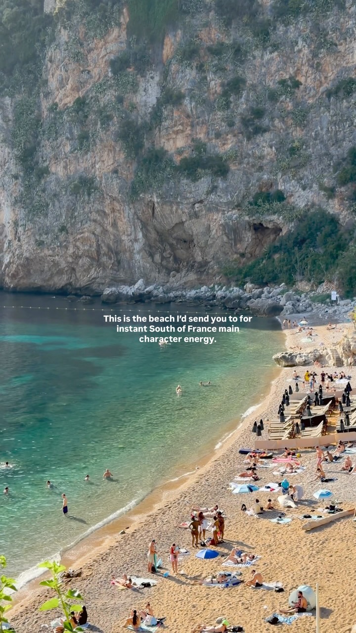 Our favorite beach in the French Riviera is located in one of the lesser visited towns of Cap d’Ail near Monaco, but 100% worth going off th