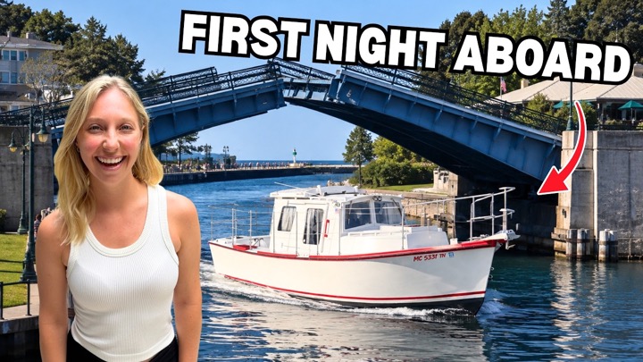 The First Overnight Adventure In Our Handmade Boat! Can We Live In This?