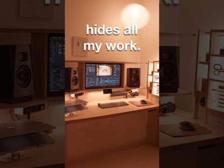 I built a desk for messy people... #woodworking #diy #desksetup