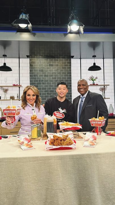 2.5 years in….. Never once in my life would I imagine to be representing Rokstar Chicken @rokstarchicken and our culture on national television, Good Day New York @fox5ny with the amazing Rosanna @rosannascotto and Curt 