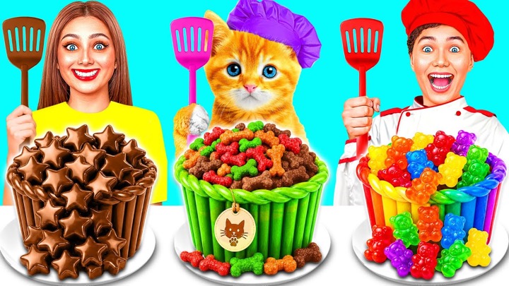 Me vs Grandma Cooking Challenge with Cat | Food Battle by Mega DO Challenge