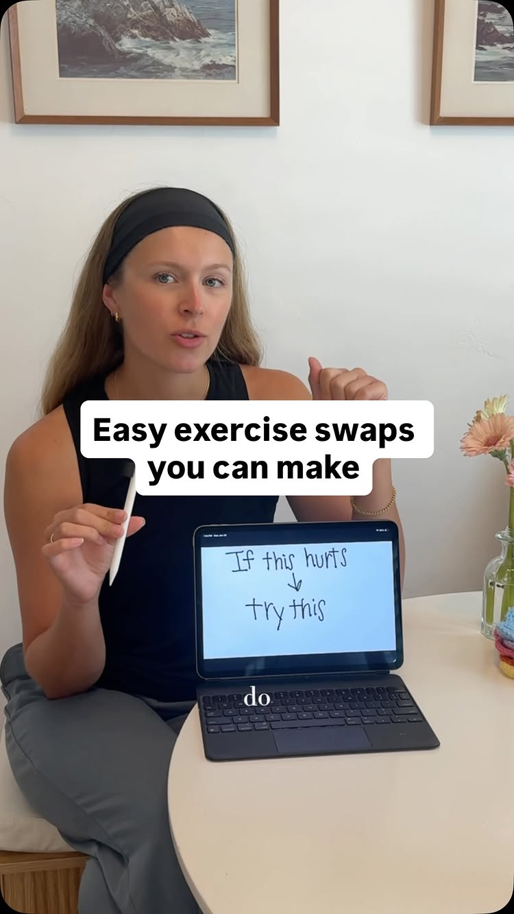 Simple exercise swaps you can make and why they work well!📝🤍 

Let me know if you have any more questions!

#sandiegopersonaltrainer #beginnerfitness #workoutsforwomen #strengthtra