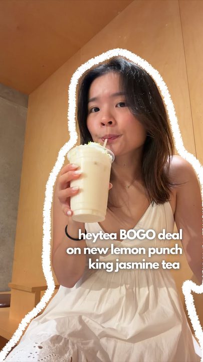 heytea BOGO deal! detail ⬇️

@messyfeedeats for more heytea deals‼️

NEW heytea teabar drink: Lemon Punch King Jasmine 🍋

📆 BOGO launch on Monday August 31 2026

Exclusive at the upper east side heytea teabar only - a Ne