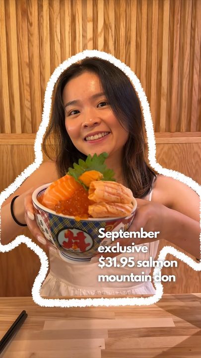 $31.95 GIANT salmon don in nyc ⬇️

@messyfeedeats for more Asian hidden gems 🍚

Starting September 1, you can get this Salmon Mountain don for just $31.95

⏰ limited time, September only! AD

🎂 September babies get to en