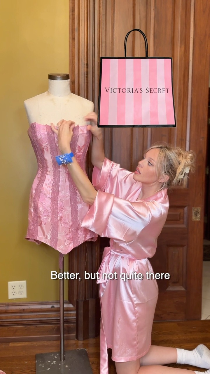 Making a bag-inspired dress to wear to the Victoria’s Secret Fashion Show! #youtubeinvited