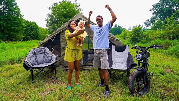 FIRST Camping Trip With My NEWBORN Daughter !! | Jansno X80 Pro