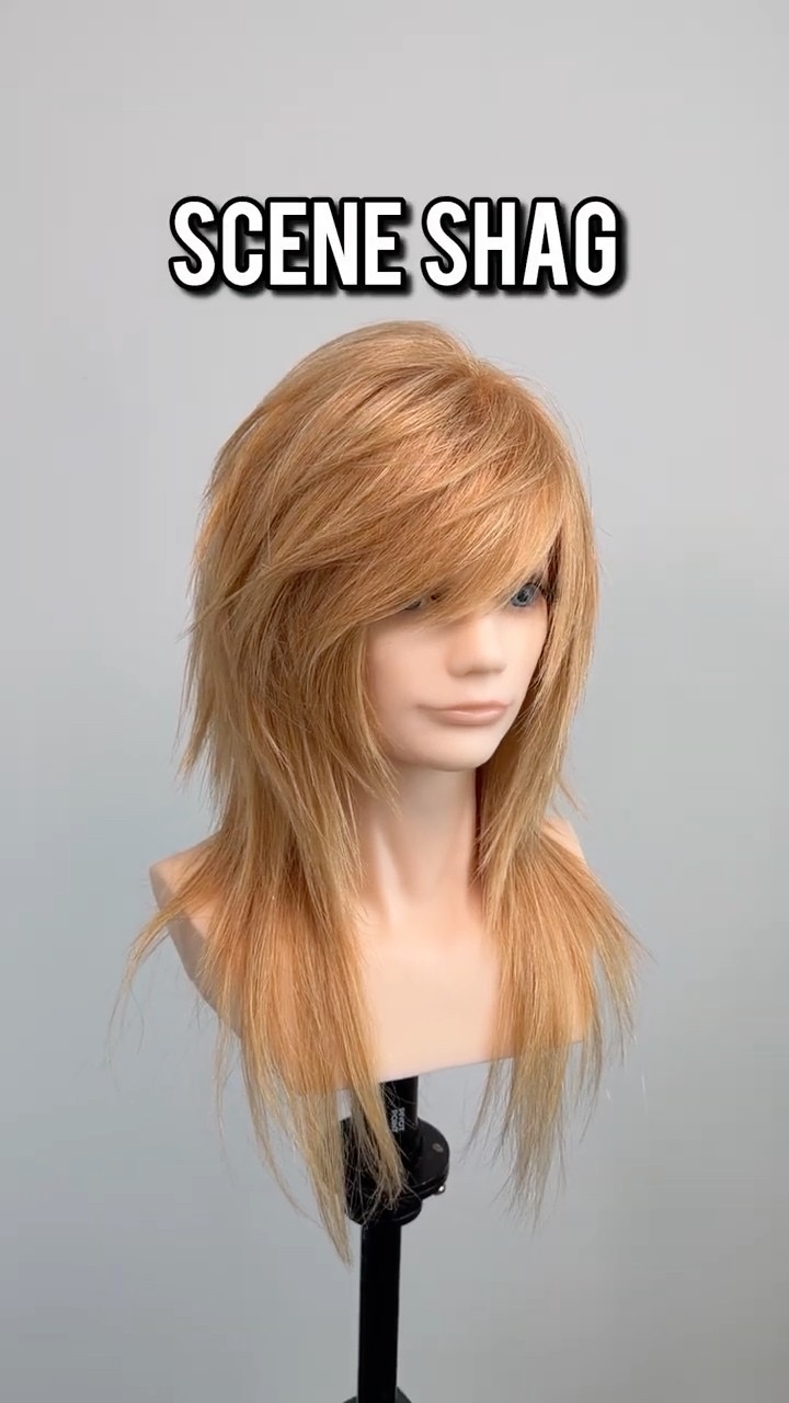 Scene hair layers and bangs tutorial 😍✂️ #haircuttutorial