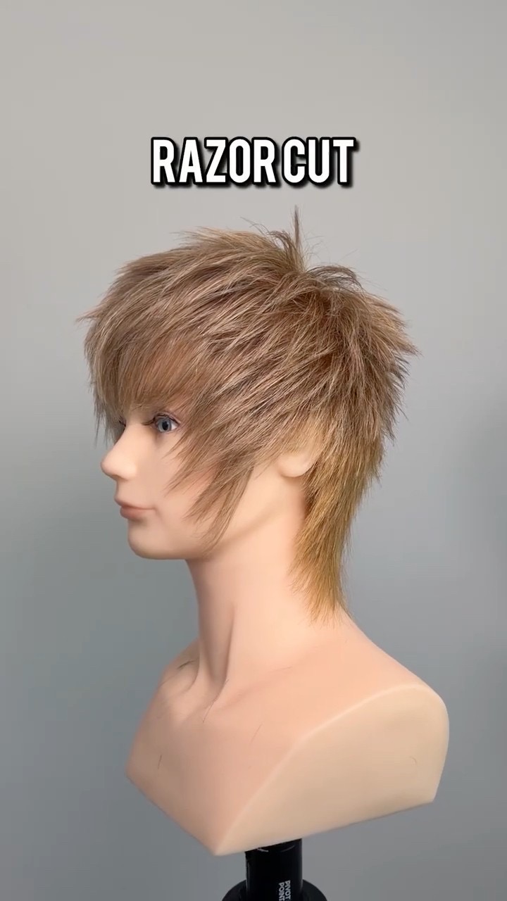 Razor cut for short hair #modcut #althair #scenehair #haircuttutorial