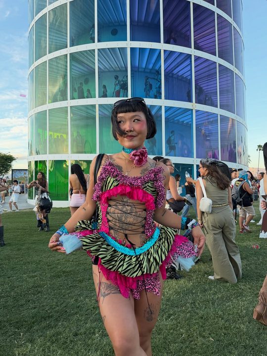 DAY 1 🌵 My life is a movie and I’m the main character. 🌞🌈💖✨ dress custom @monjia___  nails @nailsbyameya (me, duh) 💅 #COACHELLA