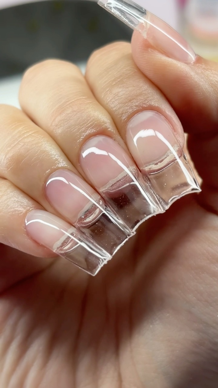 Gel x nails application at home✨ #nails #asmr #diy