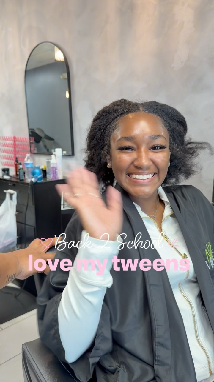 Love my tween clients 💕 #houstonsalon #houstonstylist