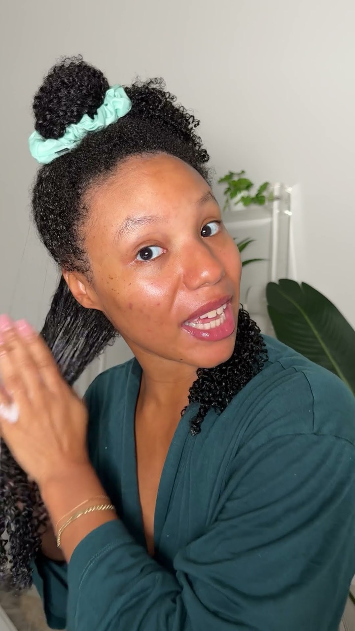 I Tried A New Wash N’ Go Combo 👀 #naturalhair #curlyhair