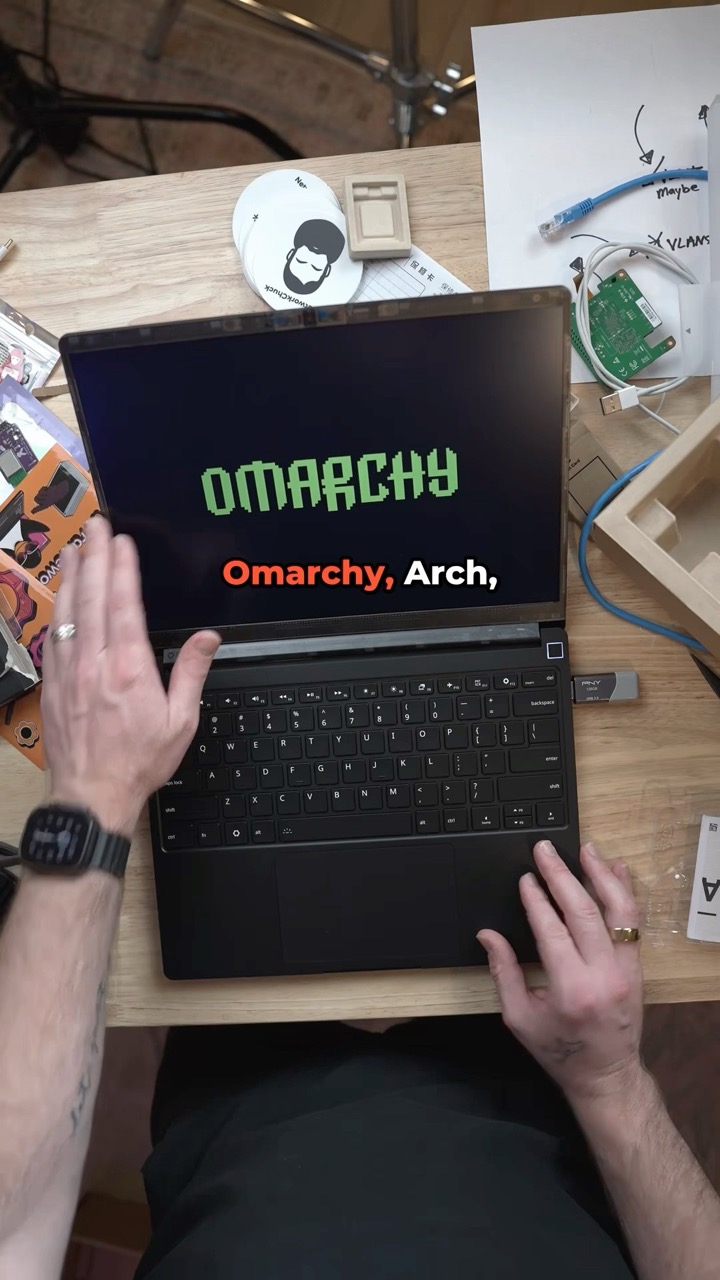 I had to assemble this laptop. Then I installed #omarchy on it.