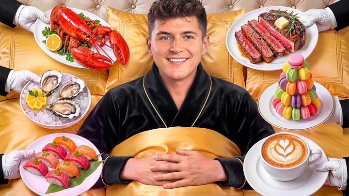 $1 vs $100,000 Hotel Food