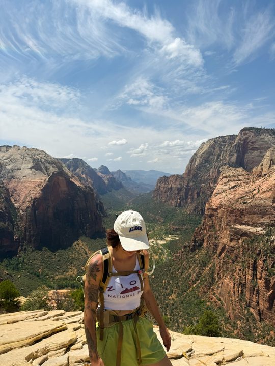 last summer in zion☀️

got lucky enough to win the angel’s landing permit & still think about that trek every single day