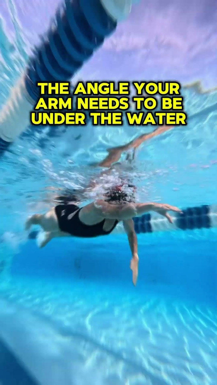 The angle your arms NEEDS to be #swimming #swimtips #swimmer