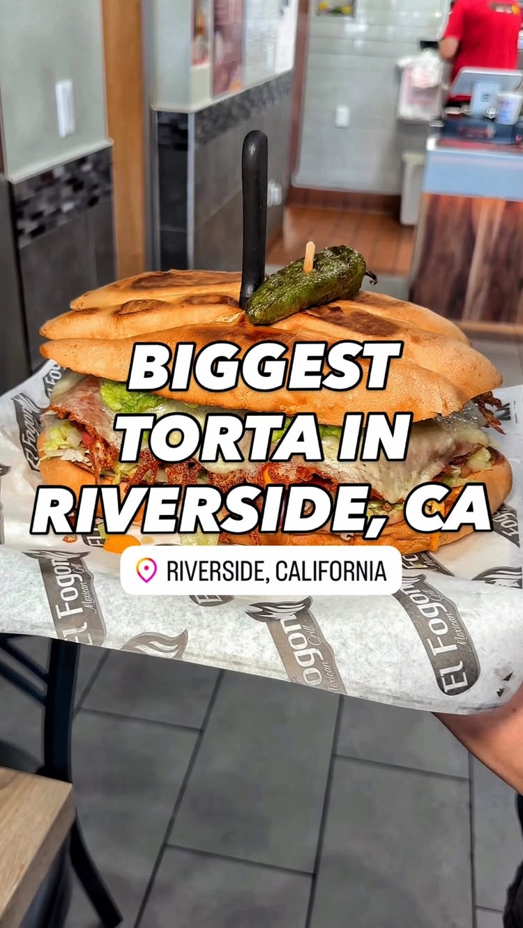 BIGGEST TORTA IN RIVERSIDE, CA!🇲🇽🤩🥳
•
📍El Fogon Mexican Grill, 765 W Blaine St, Riverside, CA
•
@fogonmexicangrill 
•
#torta #riverside